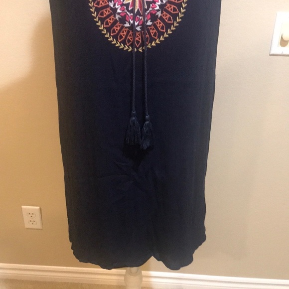 Boho Embroidered Fully Lined Halter Dress-Size XL - Picture 6 of 11